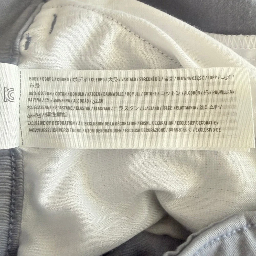 Hollister Mens Cargo Pants‎ Grey Blue Straight Leg Utility Trousers 34x28